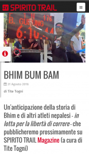 Tite Togni racconta l'apparizione devastante di Bhim Gurung nel panorama Skyrunning 